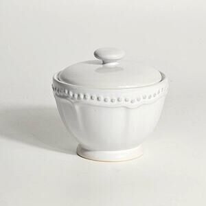 Pottery Barn Leila Beaded Stoneware Sugar Bowl Discontinued in 2023